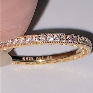 Authentic Pandora Sparkle and Hearts ring